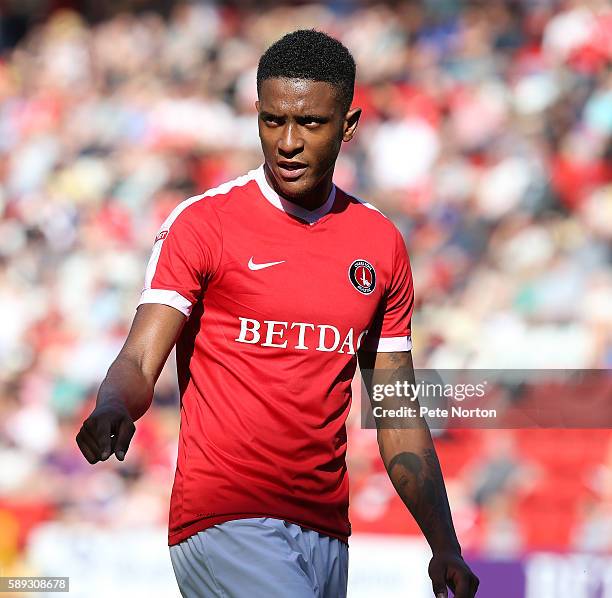 Ezri Konsa of Charlton Athletic in action during the Sky Bet League One match between Charlton Athletic and Northampton Town at The Valley on August...