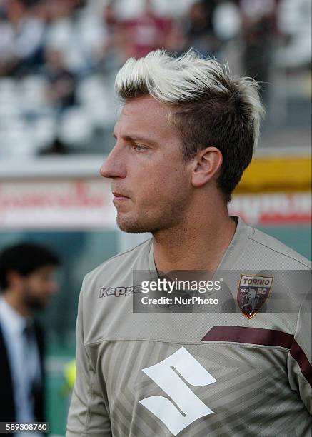 Maxi Lopez before the Tim Cup 2016-2017 match between Torino FC and FC Pro Vercelli at the Olympic Stadium of Turin on august 013, 2016 in Torino,...