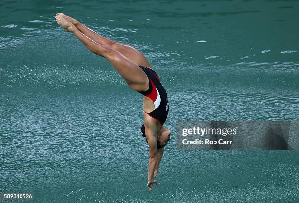 Kassidy Cook of the United States competes in the Women's 3M Springboard semi final on Day 8 of the Rio 2016 Olympic Games at the Maria Lenk Aquatics...