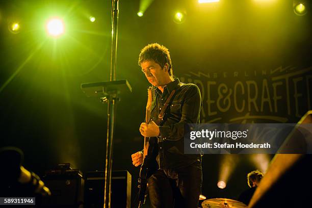 Singer Noel Gallagher of Noel Gallagher's High Flying Birds performs live on stage during day 2 of Pure & Crafted Festival on August 13, 2016 in...