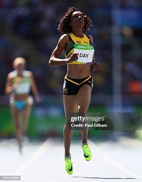 Christine Day of Jamaica competes in round one of the Women's 400m on Day 8 of the Rio 2016 Olympic Games at the Olympic Stadium on August 13, 2016...