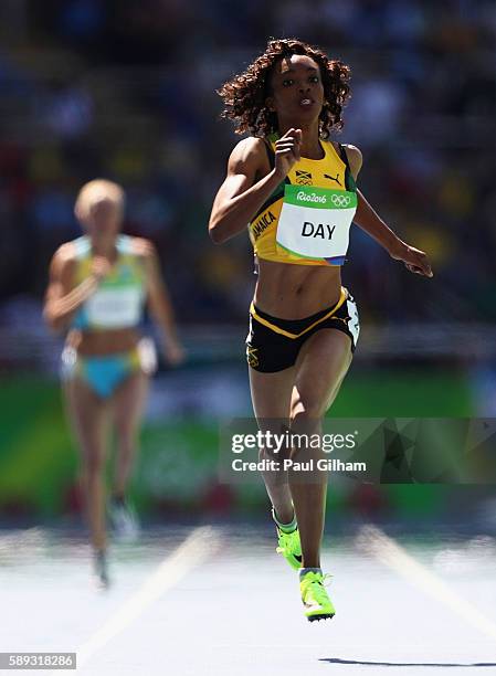 Christine Day of Jamaica competes in round one of the Women's 400m on Day 8 of the Rio 2016 Olympic Games at the Olympic Stadium on August 13, 2016...