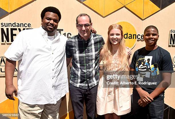 Actor/comedian Craig Robinson, director Chad Hartigan and actors Lina Keller and Markees Christmas attend the "Morris From America" and "Best to You"...