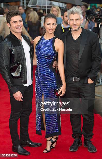 Zak Efron, Emily Ratajkowski and Max Joseph arriving at the European Premiere of We Are Your Friends at the Ritzy Brixton in London.