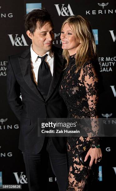 Kate Moss and Jamie Hince arriving at the Victoria & Albert Museum Fashion Benefit Dinner & Alexander McQueen: Savage Beauty preview in London.