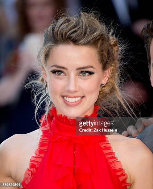 Amber Heard arriving at the European Premiere of Magic Mike XXL in Leicester Square, London.