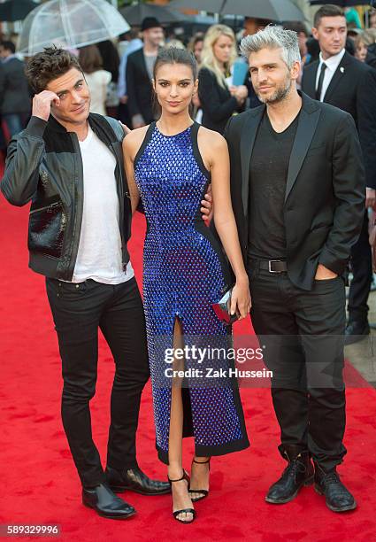 Zak Efron, Emily Ratajkowski and Max Joseph arriving at the European Premiere of We Are Your Friends at the Ritzy Brixton in London.