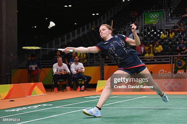 Lauren Smith and Heather Olver of Great Britain compete against Ying Suet Tse and Yan Poon Lok of Hong Kong compete against Stefani Stoeva and...