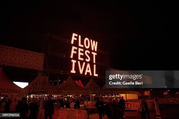 General view of Flow Festival on August 13, 2016 in Helsinki, Finland.