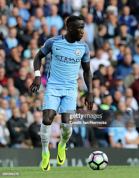 Bacary Sagna of Manchester City during the Premier League match between Manchester City and Sunderland at Etihad Stadium on August 13, 2016 in...