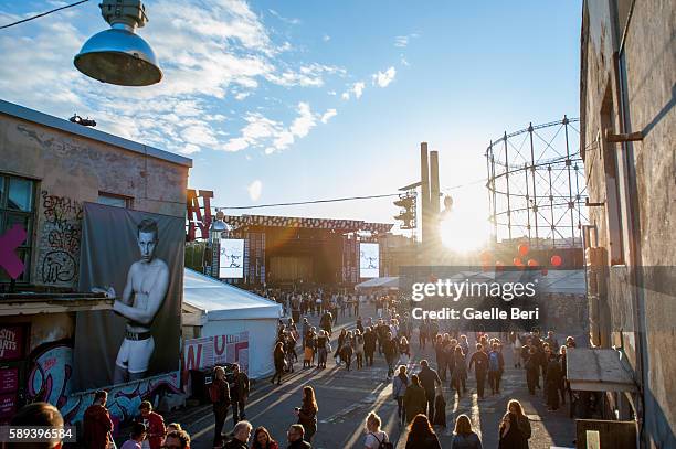 General view of Flow Festival on August 13, 2016 in Helsinki, Finland.