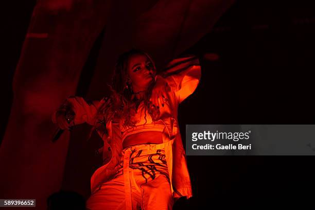 Twigs performs live at Flow Festival on August 13, 2016 in Helsinki, Finland.