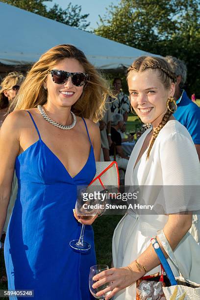 Bajra Kingsley and Sylvia Channing attend the 10th Annual Get Wild Summer Benefit on August 13, 2016 in Bridgehampton, New York.