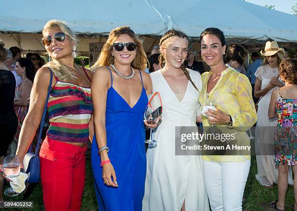 Karen Goerl, Bajra Kingsley, Sylvia Channing and Jackie Deangelis attend the 10th Annual Get Wild Summer Benefit on August 13, 2016 in Bridgehampton,...