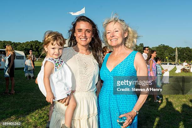 Isabella Channing, Aila Rosanna and Molly Channing attend the 10th Annual Get Wild Summer Benefit on August 13, 2016 in Bridgehampton, New York.
