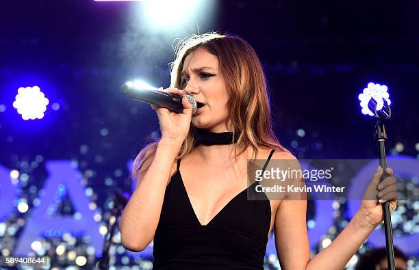 Singer Daya performs at the Pandora Summer Crush at L.A. Live on August 13, 2016 in Los Angeles, California.