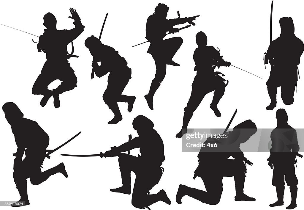 Ninja in varie azioni