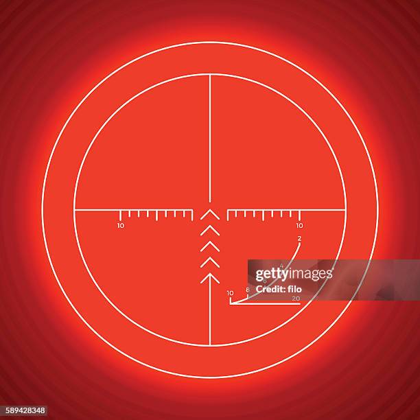 shooting target fadenkreuze - hunting sniper rifles stock-grafiken, -clipart, -cartoons und -symbole