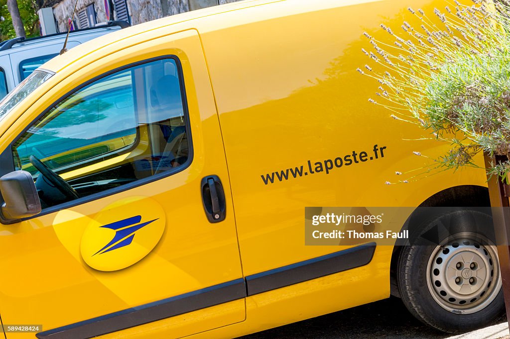 La Poste Van Parked Up