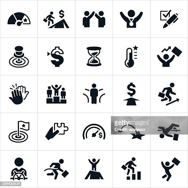 goals icons - prosperity stock illustrations