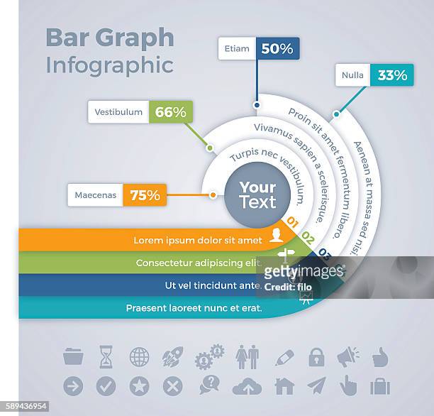 bar graph infografik konzept - bar graph vector stock-grafiken, -clipart, -cartoons und -symbole