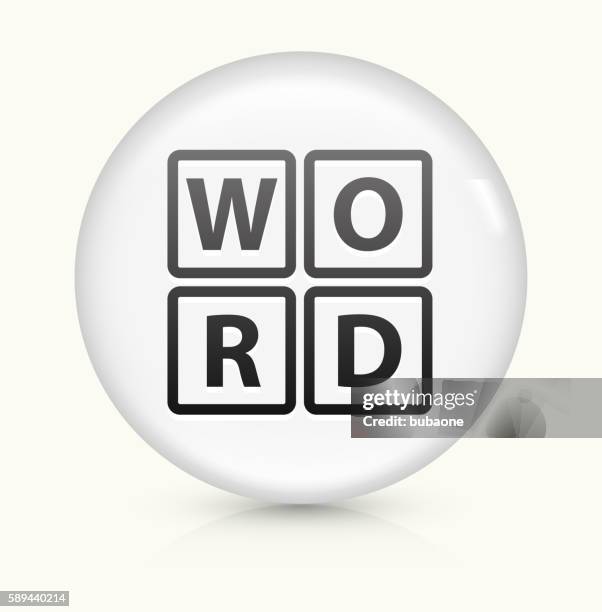 word game icon on white round vector button - crossword stock illustrations