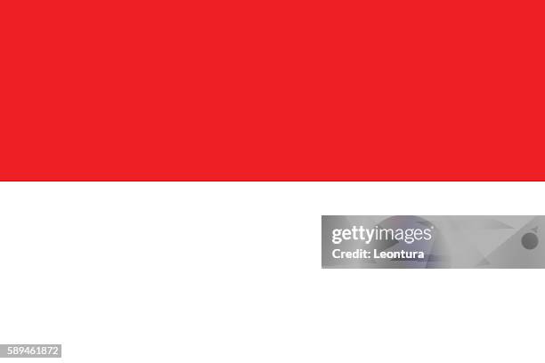 indonesische flagge (offizielle farben und form) - indonesia stock-grafiken, -clipart, -cartoons und -symbole