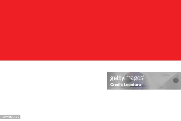 indonesian flag (official colours and shape) - indonesia stock illustrations