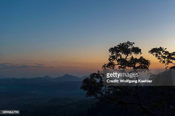 Evening sky after sunset on the Zomba Plateau in Malawi.