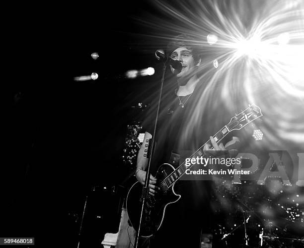 Musician Luke Hemmings of 5 Seconds of Summer performs at the Pandora Summer Crush at L.A. Live on August 13, 2016 in Los Angeles, California.