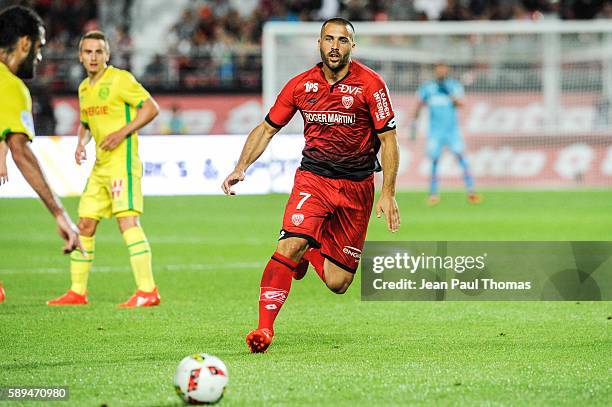 Yohann RIVIERE of Dijon during the football Ligue 1 match between Dijon FCO and Fc Nantes at Stade Gaston Gerard on August 13, 2016 in Dijon, France.