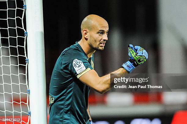 Remy RIOU of Nantes during the football Ligue 1 match between Dijon FCO and Fc Nantes at Stade Gaston Gerard on August 13, 2016 in Dijon, France.