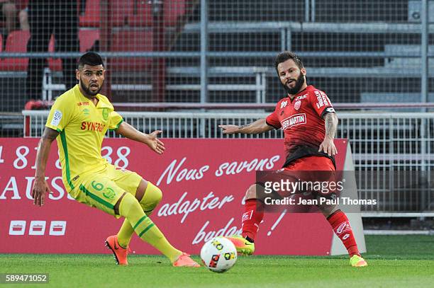 Frederic SAMMARITANO of Dijon during the football Ligue 1 match between Dijon FCO and Fc Nantes at Stade Gaston Gerard on August 13, 2016 in Dijon,...