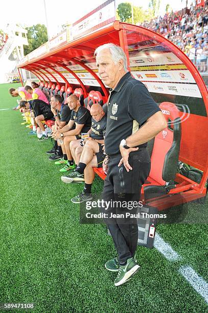 Rene GIRARD coach of Nantes during the football Ligue 1 match between Dijon FCO and Fc Nantes at Stade Gaston Gerard on August 13, 2016 in Dijon,...