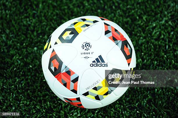 Illustration picture of the ball during the football Ligue 1 match between Dijon FCO and Fc Nantes at Stade Gaston Gerard on August 13, 2016 in...