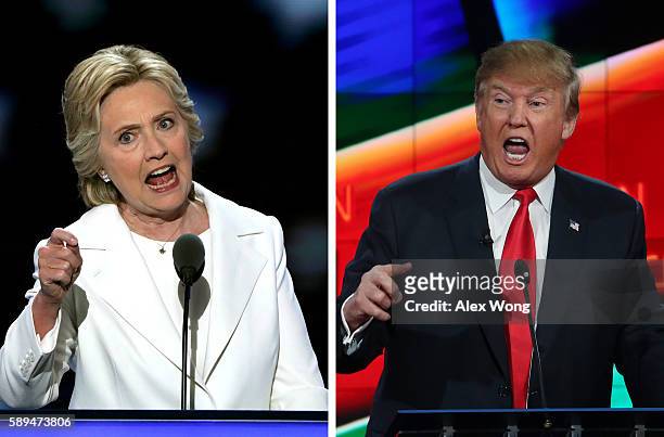 In this composite image a comparison has been made between US Presidential Candidates Hillary Clinton and Donald Trump. The November 8, 2016 election...