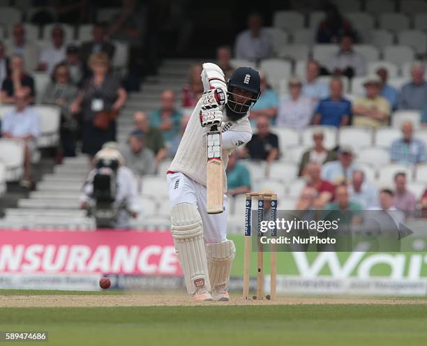 England's Moeen Ali during Day Four of the Fourth Investec Test Match between England and Pakistan played at The Oval Stadium, London on August 14th...
