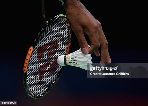 Detailed vire of a serve on Day 9 of the Rio 2016 Olympic Games at Riocentro - Pavilion 4 on August 14, 2016 in Rio de Janeiro, Brazil.