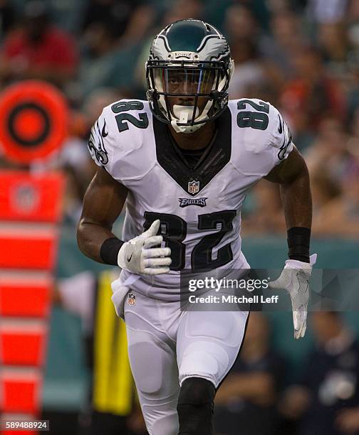 Rueben Randle of the Philadelphia Eagles plays against the Tampa Bay Buccaneers at Lincoln Financial Field on August 11, 2016 in Philadelphia,...