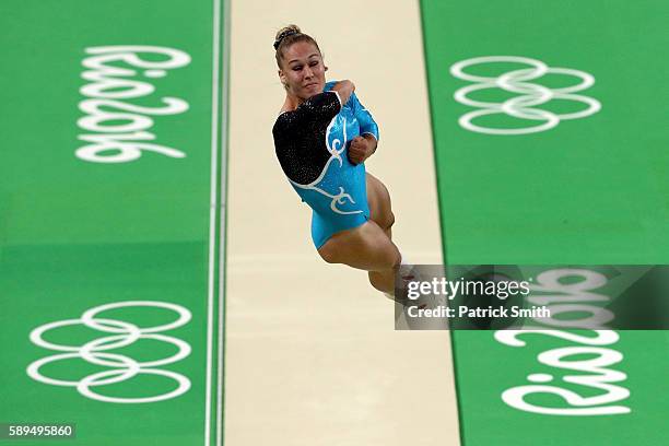 Giulia Steingruber of Switzerland competes in the Women's Vault Final on Day 9 of the Rio 2016 Olympic Games at the Rio Olympic Arena on August 14,...