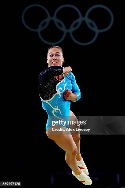 Giulia Steingruber of Switzerland competes in the Women's Vault Final on Day 9 of the Rio 2016 Olympic Games at the Rio Olympic Arena on August 14,...