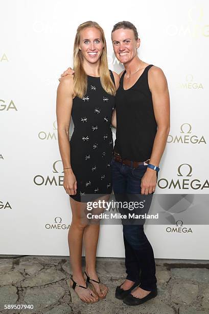 Helen Glover and Heather Stanning attends the Omega House Of Fashion on August 13, 2016 in Rio de Janeiro, Brazil.