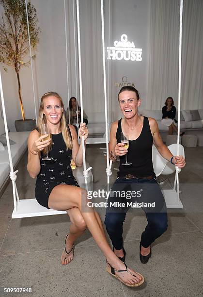 Helen Glover and Heather Stanning attends the Omega House Of Fashion on August 13, 2016 in Rio de Janeiro, Brazil.