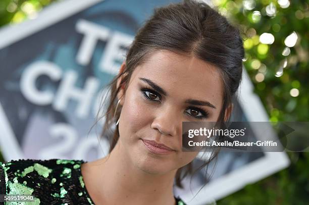 Actress Maia Mitchell arrives at the Teen Choice Awards 2016 at The Forum on July 31, 2016 in Inglewood, California.