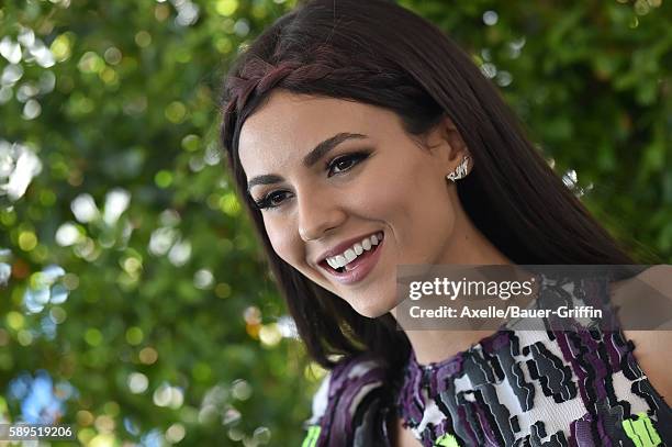 Actress Victoria Justice arrives at the Teen Choice Awards 2016 at The Forum on July 31, 2016 in Inglewood, California.