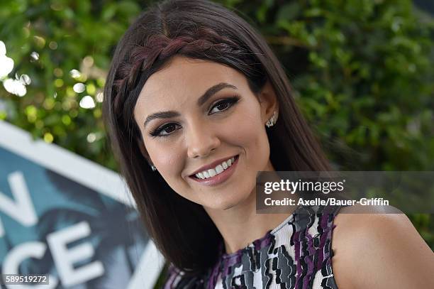 Actress Victoria Justice arrives at the Teen Choice Awards 2016 at The Forum on July 31, 2016 in Inglewood, California.