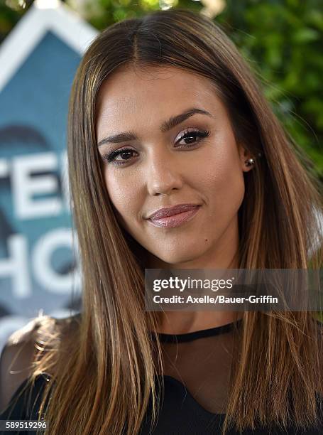 Actress Jessica Alba arrives at the Teen Choice Awards 2016 at The Forum on July 31, 2016 in Inglewood, California.