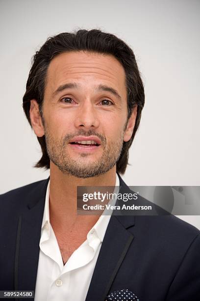 Rodrigo Santoro at the "Ben-Hur" Press Conference at the Four Seasons Hotel on August 5, 2016 in Beverly Hills, California.