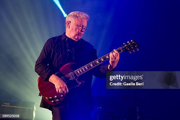Bernard Sumner of New Order performs live at Flow Festival on August 14, 2016 in Helsinki, Finland.