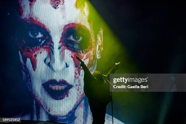Anohni performs live at Flow Festival on August 14, 2016 in Helsinki, Finland.